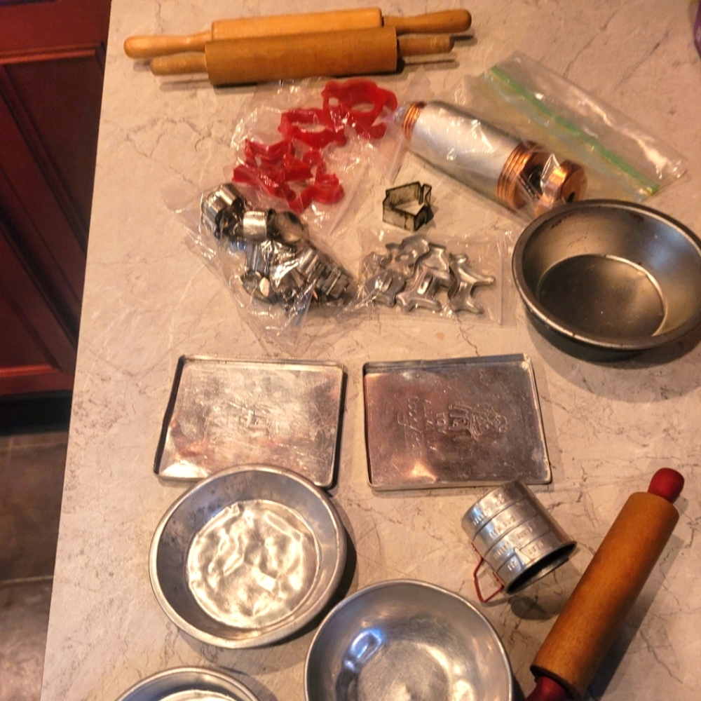 Child's circa 1950 baking set used